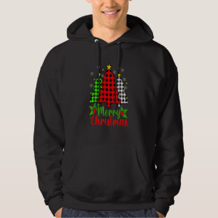 Moletom Árvore de Natal Alegre Xadrez Búfalo Vermelho Bran