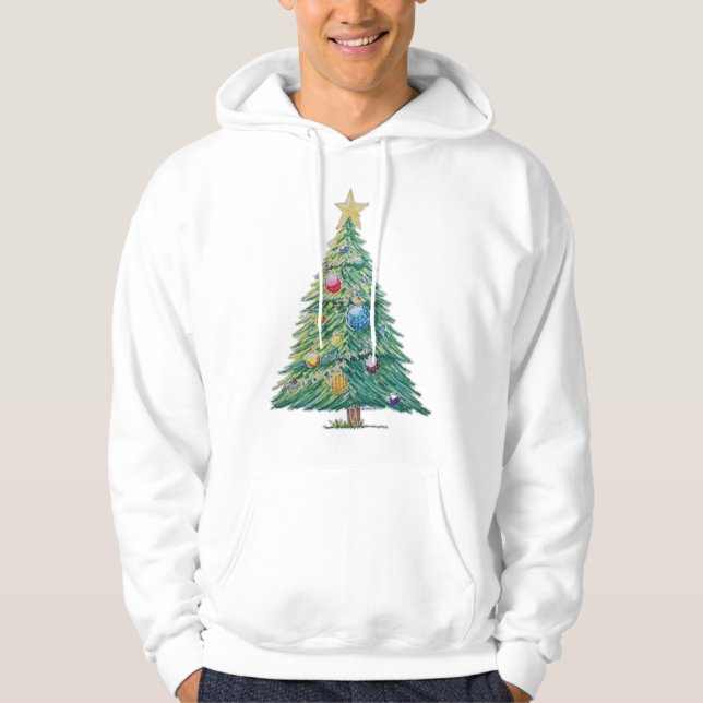 Moletom Árvore de Natal Colorida (Frente)