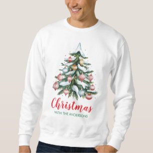 Moletom Árvore de Natal com Nome da Família Personalizado