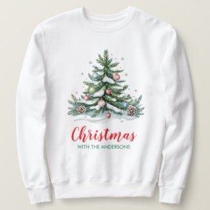 Moletom Árvore de Natal com Nome da Família Personalizado