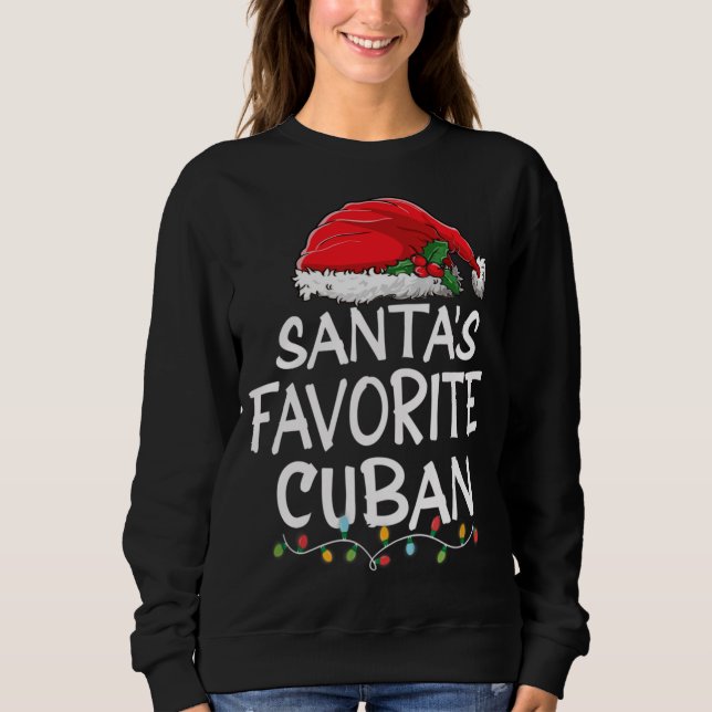 Moletom Árvore de Natal Cubana de papais noeis (Frente)