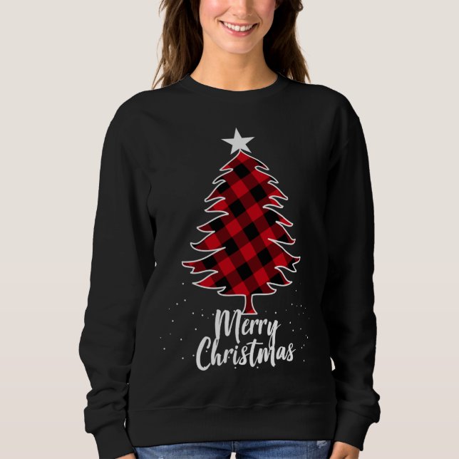 Moletom Árvore de Natal da Xadrez Buffalo (Frente)