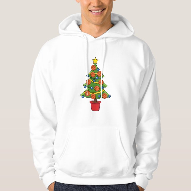 Moletom Árvore de Natal de basquetebol (Frente)