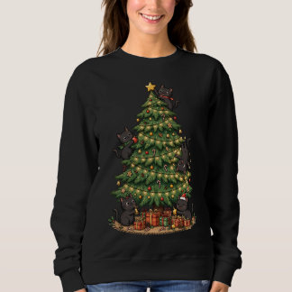Moletom Árvore de Natal de Gatos no Design de Natal