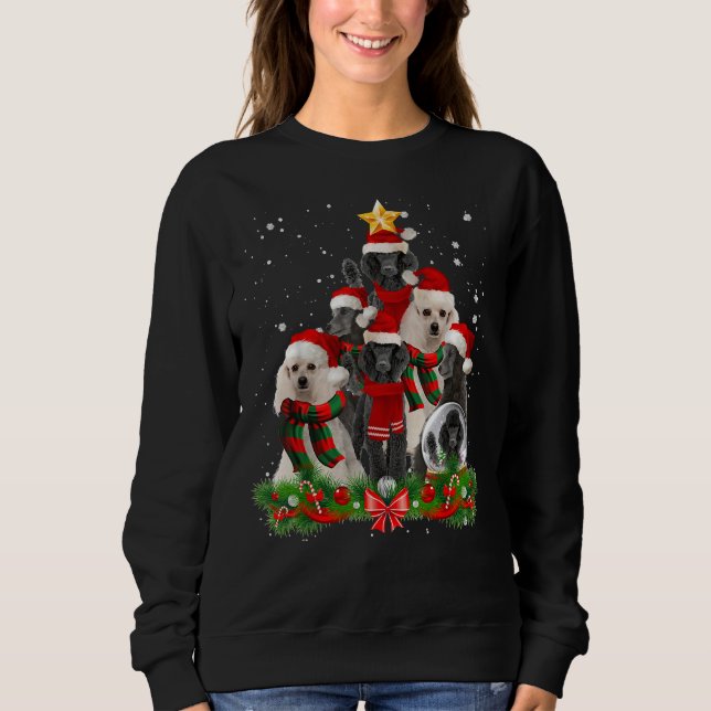 Moletom Árvore de Natal do Cachorro Padrão Engraçado (Frente)