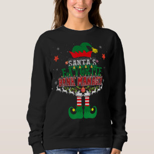 Moletom Árvore de Natal Elf do Gerente Bancário Favorito d