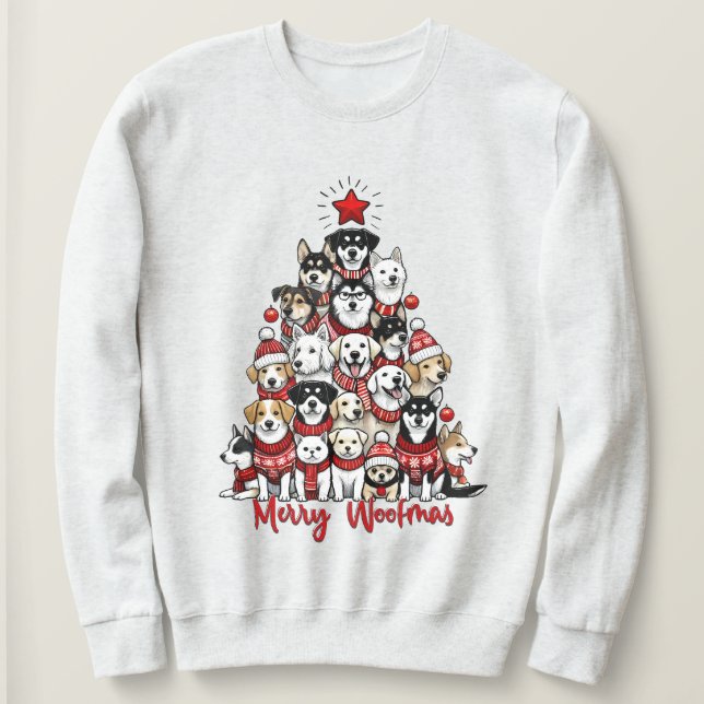 Moletom Árvore de Natal Feia Woofmas (Frente do Design)