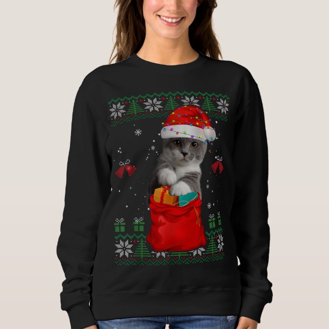 Moletom Árvore de Natal Gata-Noel-Hato (Frente)