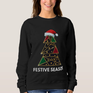 Moletom Árvore de Natal Geométrica Moderna e Elegante Fe