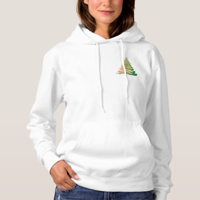 Moletom Árvore de Natal Minimalista a Pincelada (Frente)