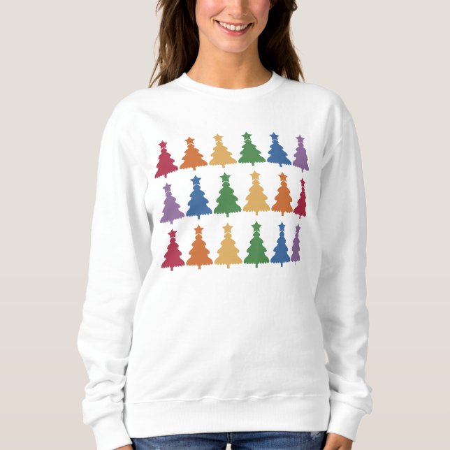 Moletom Árvore de Natal Rainbow (Frente)
