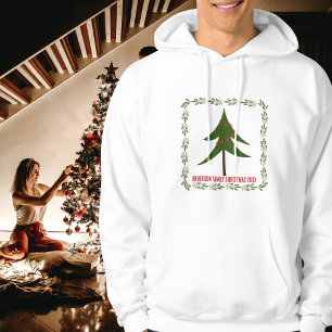 Moletom Árvore de Natal Retro Vintage & Nome da Família na