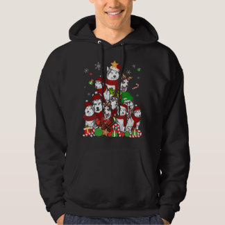Moletom Árvore de Natal Siberian Husky T Shirt Xmas Gift D
