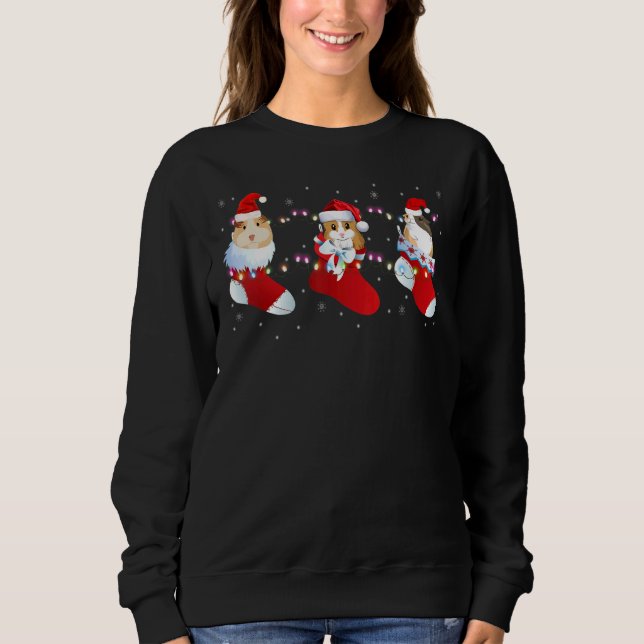 Moletom Árvore de Papais noeis de Natal Meias Pig Pajama (Frente)