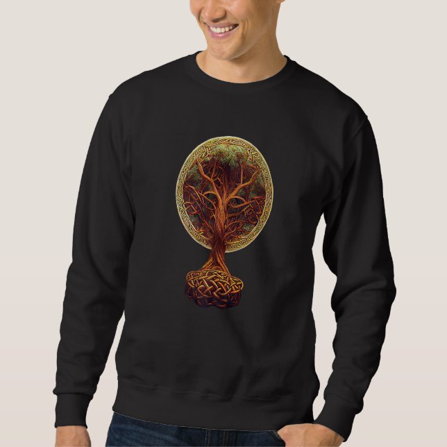 Moletom Árvore De Vida Yggdrasil Celtic Knotwork Norse Sym (Frente)