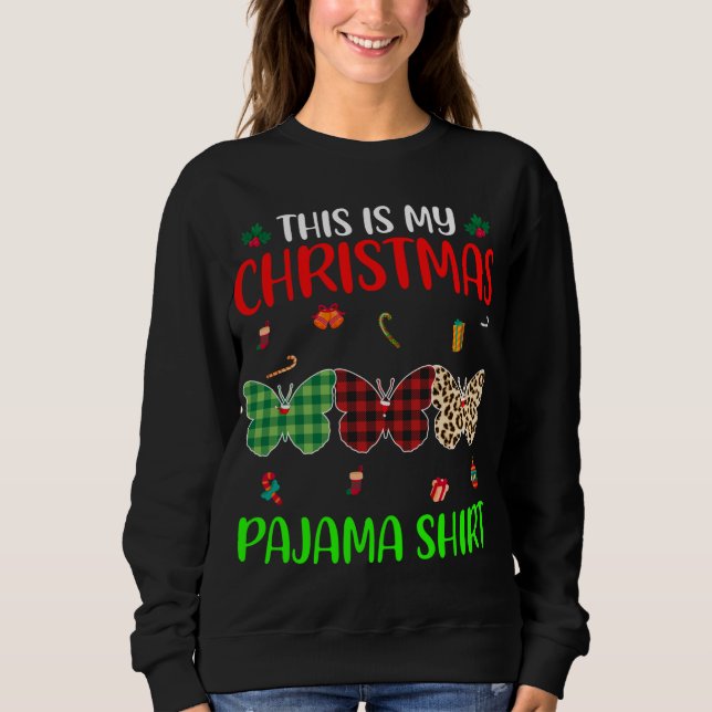 Moletom Árvore Natal Pajama Borboleta Sobrevoada Animais X (Frente)
