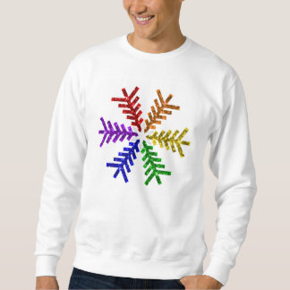 Moletom Árvore Natal Rainbow Snowflake Sweatshirt