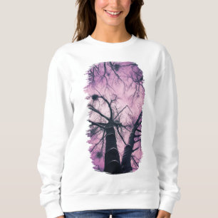 Moletom Árvores de inverno Roxo Estilizadas