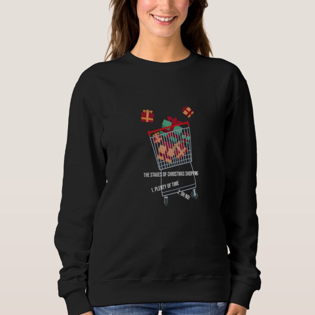 Moletom As Etapas da Compra de Natal  Feriado Compras de N (Frente)