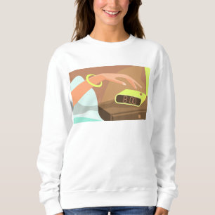 Moletom As garotas apertam o botão de snooze do despertado