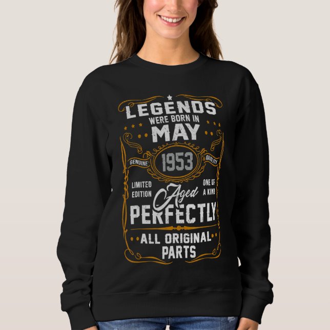 Moletom As Legendas Foram Nasceres Em Maio De 1953 69º Ani (Frente)