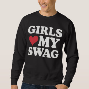 Moletom As Meninas Amam Meu Coração de Swag no Dia dos Nam
