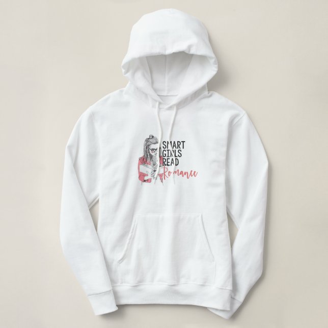 Moletom As meninas espertas leram o Hoodie romance (Frente do Design)