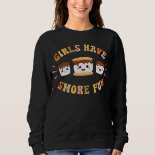 Moletom As Meninas Têm Mais Engraçado Acampamento Kawaii S