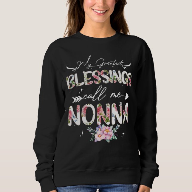 Moletom As Minhas Maiores Bênçãos Chamam-Me Avô Não-Floral (Frente)