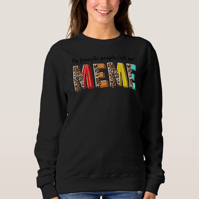 Moletom As Minhas Pessoas Favoritas Chamam-Me Meme Leopard (Frente)