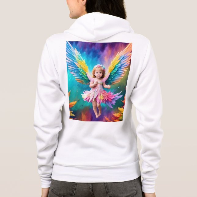 Moletom Asas de Anjo de Bebê Fofo Arte-38424 (Verso)