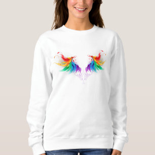 Moletom Asas Fluffy Rainbow