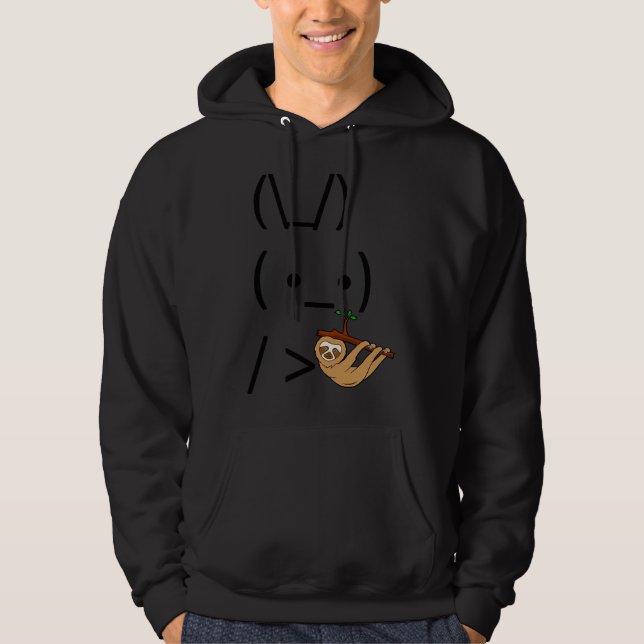 Moletom Ascii Bunny Rabbit Segurando Uma Lama (Frente)