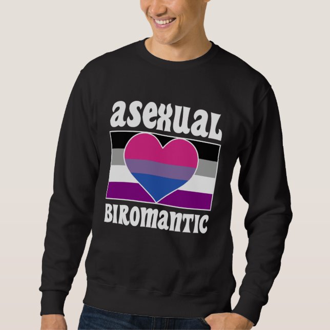 Moletom Asexual Biromantic Pride Flag Cute  Ace Aesthetic (Frente)