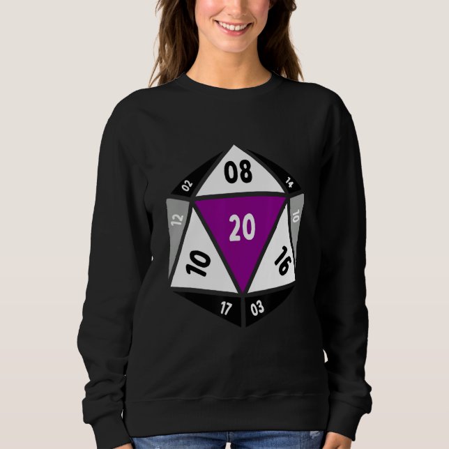 Moletom Asexual D20 Dice Ace Pride LGBTQ Gender Equality G (Frente)