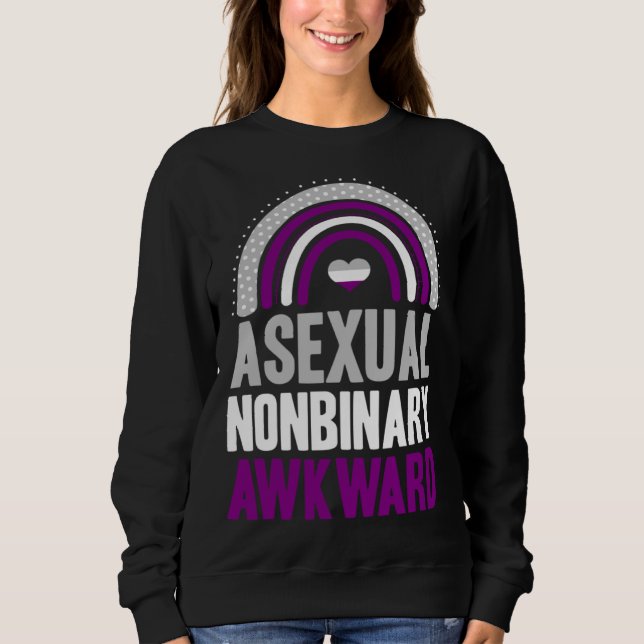 Moletom Asexual Nonbinary Awkward Asexual Pride Bohemian R (Frente)