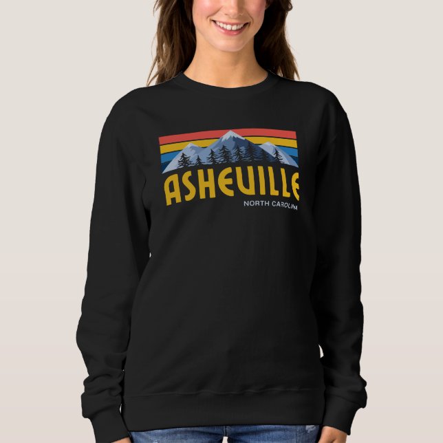 Moletom Asheville Montanhas Retro Vintage T-Shirt Hoodie (Frente)