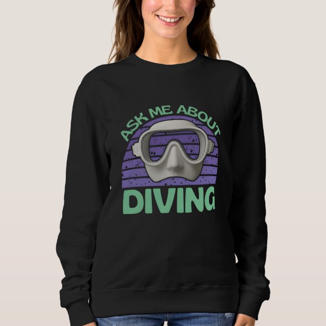 Moletom ask me about diving (Frente)