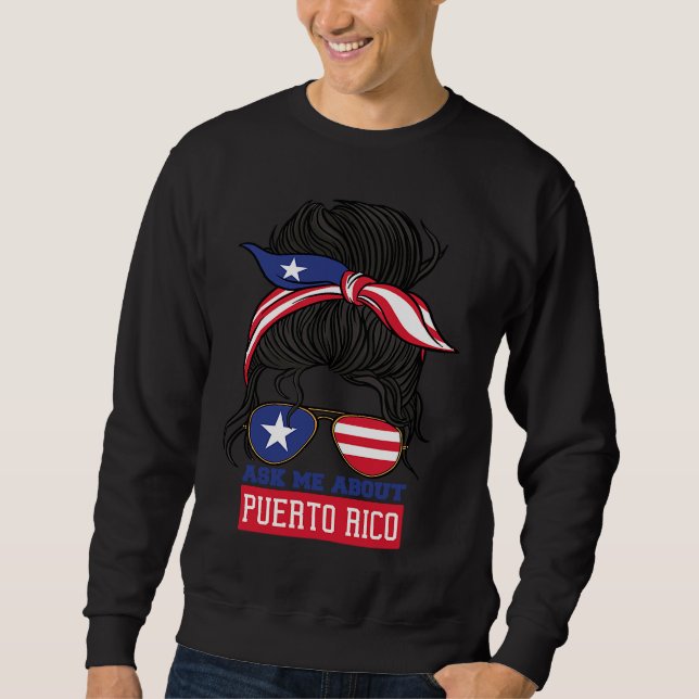 Moletom Ask Me About Puerto Rico Puerto Rican Boricua (Frente)
