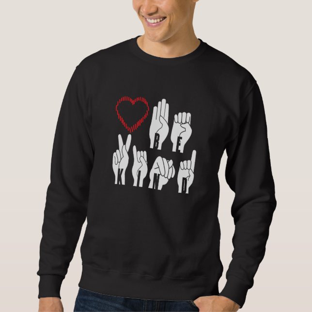 Moletom Asl American Sign Language Be Kue 1 (Frente)