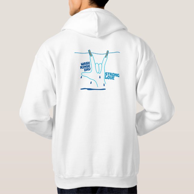 Moletom ASL Design - Wash, Rinse, and Dry Love ILY (Verso)