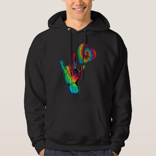 Moletom ASL Love Sign Language Autism  Awareness Support   (Frente)