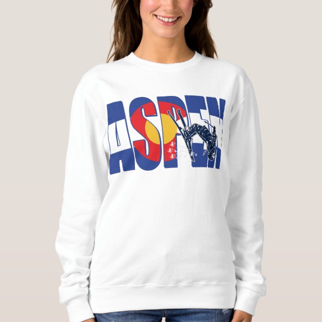 Moletom Aspen Colorado com Skier (Frente)