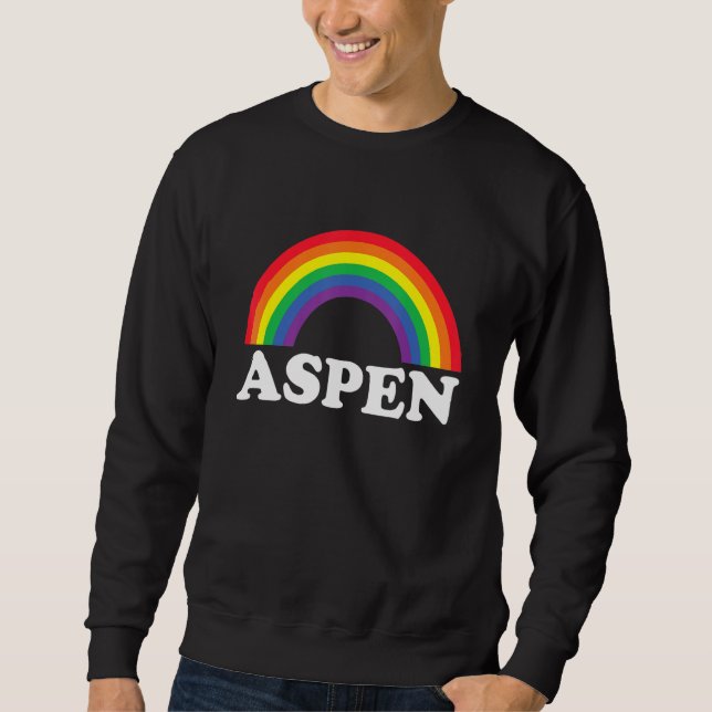 Moletom Aspen Rainbow LGBTQ Gay Pride Lesbians Queer (Frente)