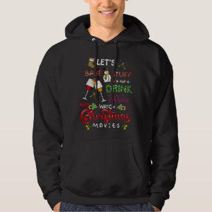 Moletom Assar de vamos bebe vinho e assiste Mo de Natal