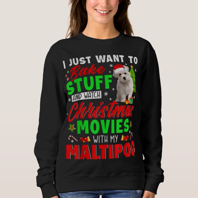 Moletom Assar E Assista Filmes De Natal Com Meu Malte (Frente)