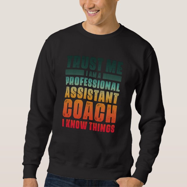 Moletom Assistant Coach Idea Professional Coaches Cool Hum (Frente)