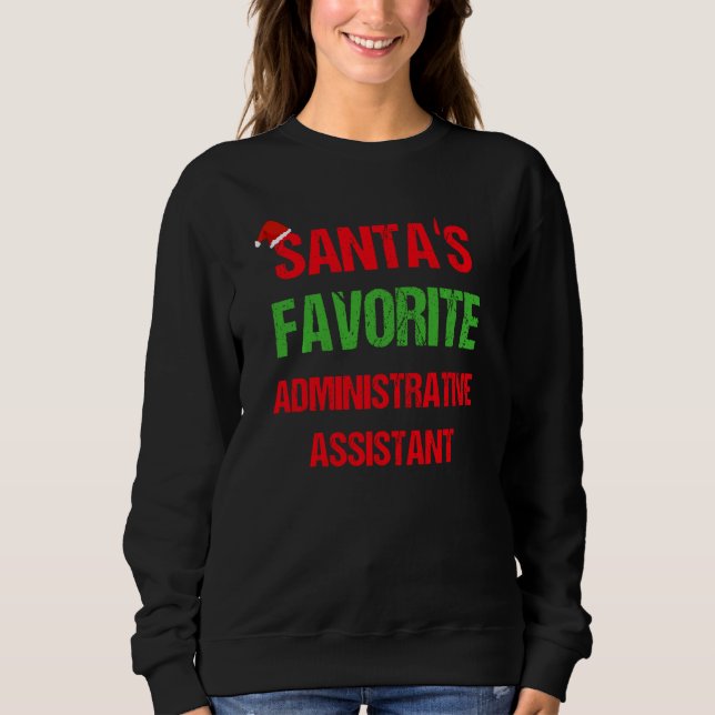 Moletom Assistente administrativo Funny Pajama Natal (Frente)