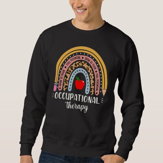 Moletom Assistente de Terapia Ocupacional Rainbow Leopard  (Frente)