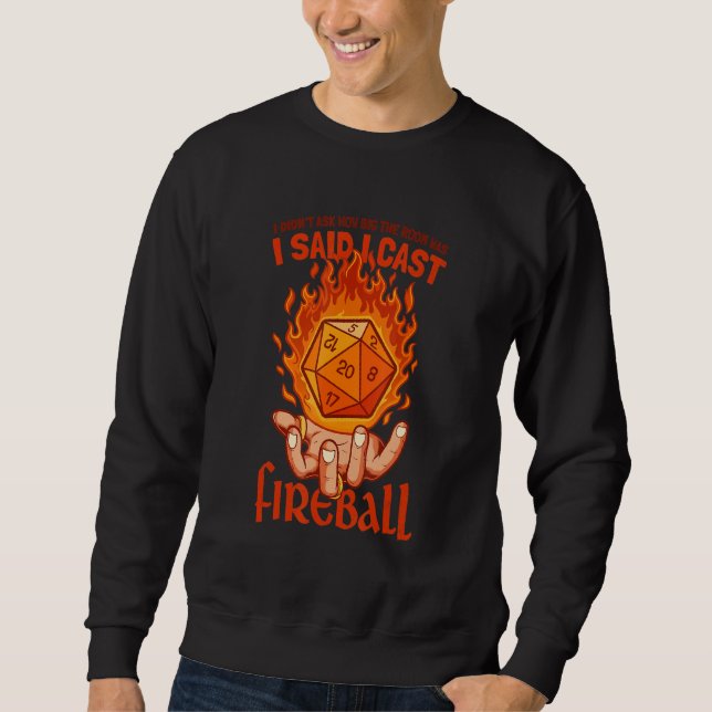 Moletom Assistente Funny Fireball Piada Mage Sorcerer Warl (Frente)